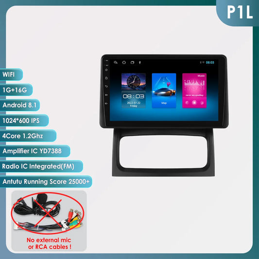 Hizpo-Autoradio Android, Navigation GPS, CarPlay, Stéréo, Unité principale, RDS, 4G, Limitation de l'autoradio, 2 Din, Renault Clio 2, 2000 - 2012 MyCarPlay