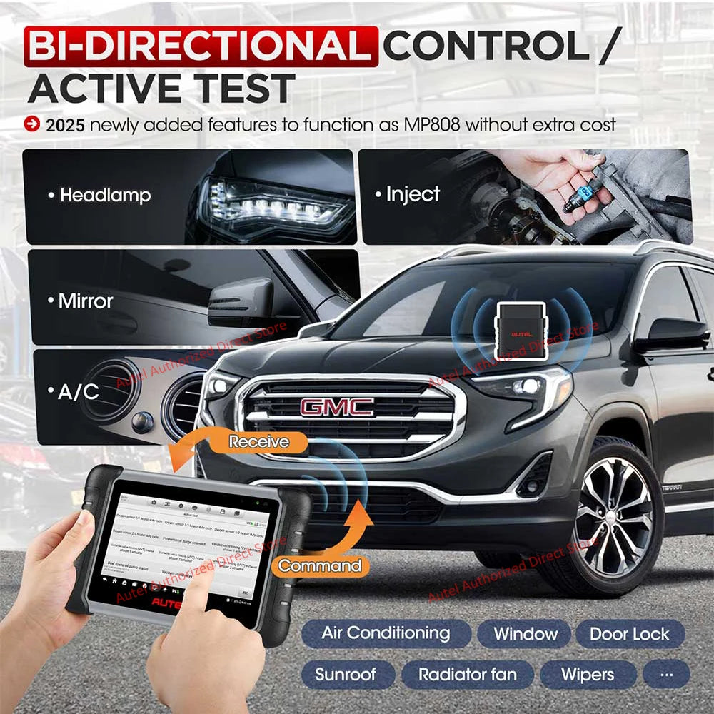 Autel MaxiCOM MK808BT PRO OBD2 Scanner outil de Diagnostic de voiture Bluetooth Scanner automobile lecteur de Code OBD2 PK MK808KBT MK808S MyCarPlay