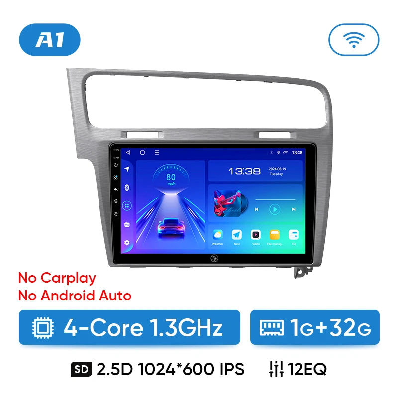 Ainavi autoradio pour Volkswagen VW Golf 7 MK7 GTI 2012 2013 -2020 sans fil Carplay Android Auto multimédia GPS 2 Din autoradio MyCarPlay