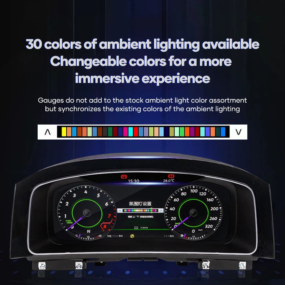 Cluster de tableau de bord numérique Lcd 12.3 pouces, pour VW Golf7 MK7 2013 – 2020 ans, Support HDMI Carplay, panneau de bord Radio, Cockpit MyCarPlay