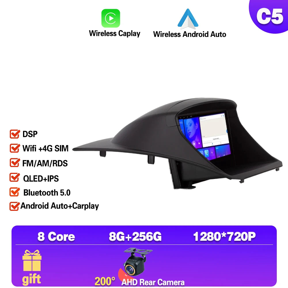 Android 14 pour Ford Fiesta 2009 - 2017 autoradio multimédia lecteur vidéo Navigation GPS sans fil Carplay WIFI 4G NO 2din dsp bt MyCarPlay