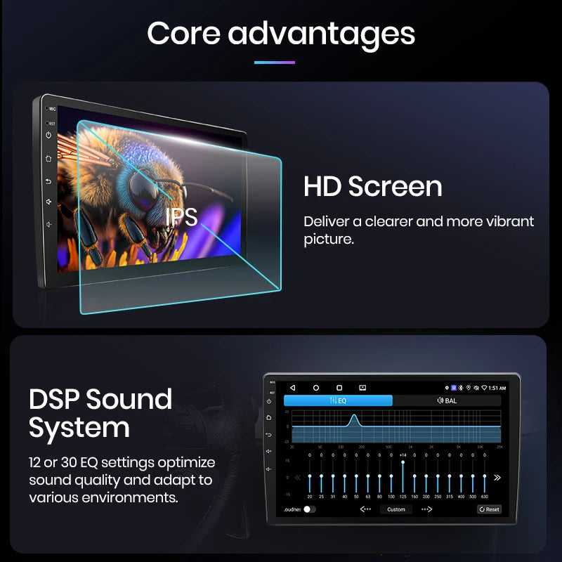 AWESAFE-Autoradio CarPlay sans fil pour Apple, Android 13, taxable 500, Abarth 2007, 2008, 2009-2015, écran de limitation, stéréo, GPS MyCarPlay