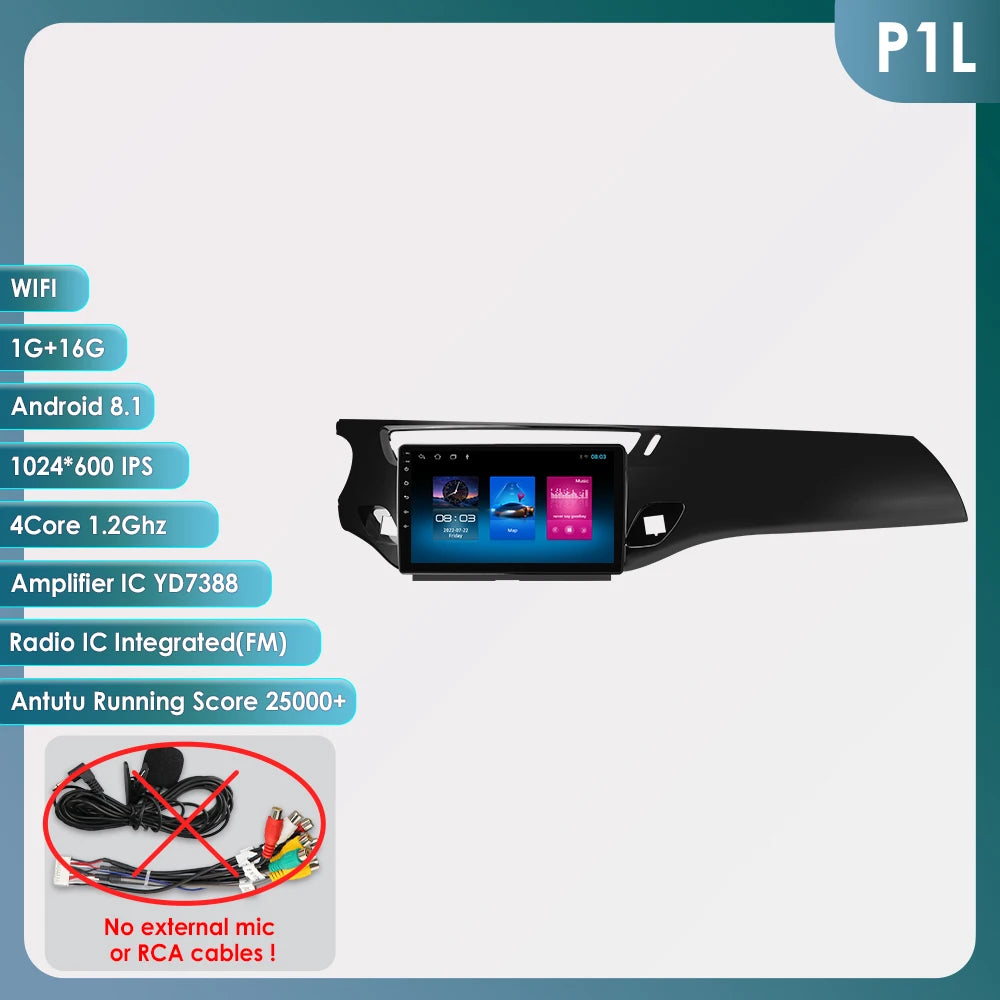 Hizpo 2 Din autoradio pour citroën C3 DS3 2010-2016 lecteur multimédia Audio CarPlay Android Auto GPS BT WIFI FM RDS Autoradio AI MyCarPlay