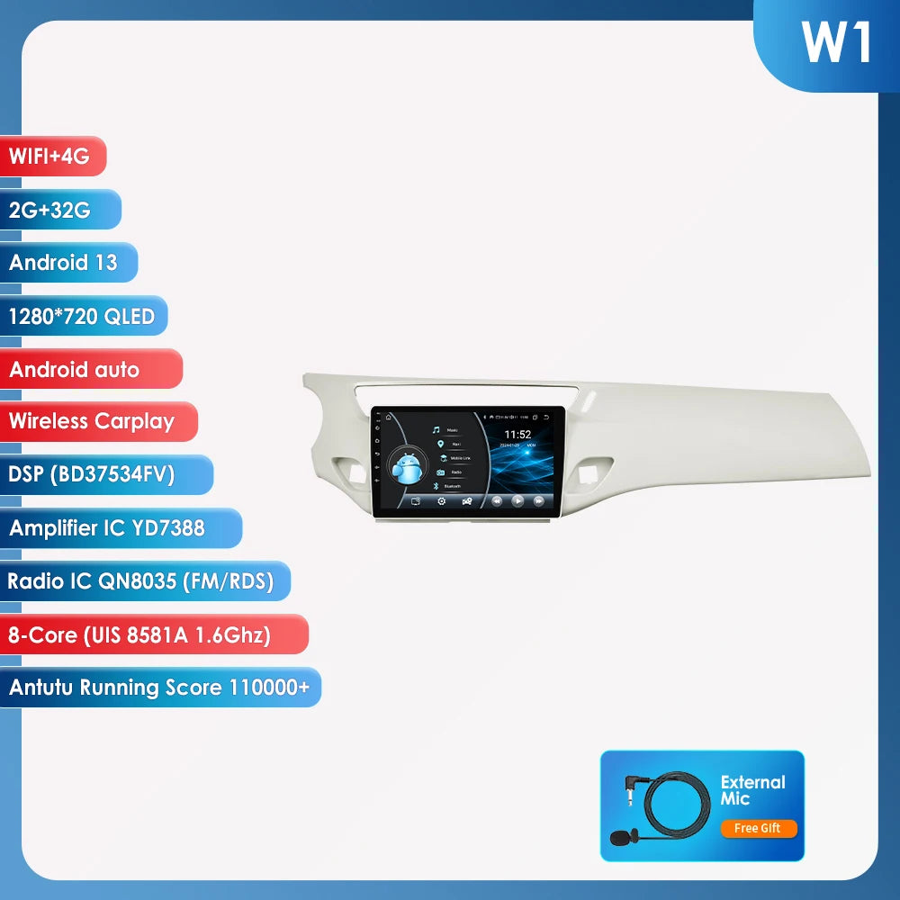 Hizpo 2 Din autoradio pour citroën C3 DS3 2010-2016 lecteur multimédia Audio CarPlay Android Auto GPS BT WIFI FM RDS Autoradio AI MyCarPlay