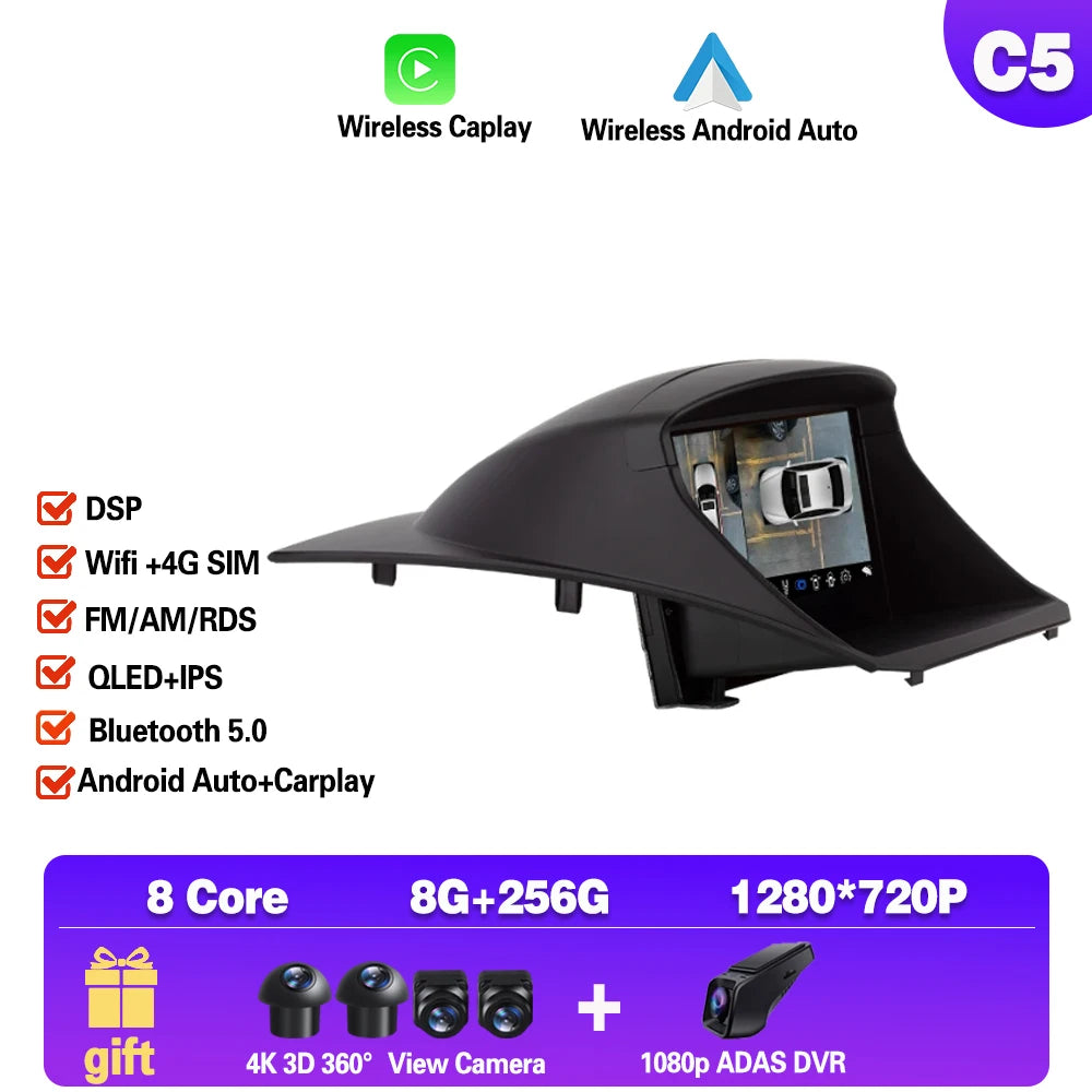 Android 14 pour Ford Fiesta 2009 - 2017 autoradio multimédia lecteur vidéo Navigation GPS sans fil Carplay WIFI 4G NO 2din dsp bt MyCarPlay