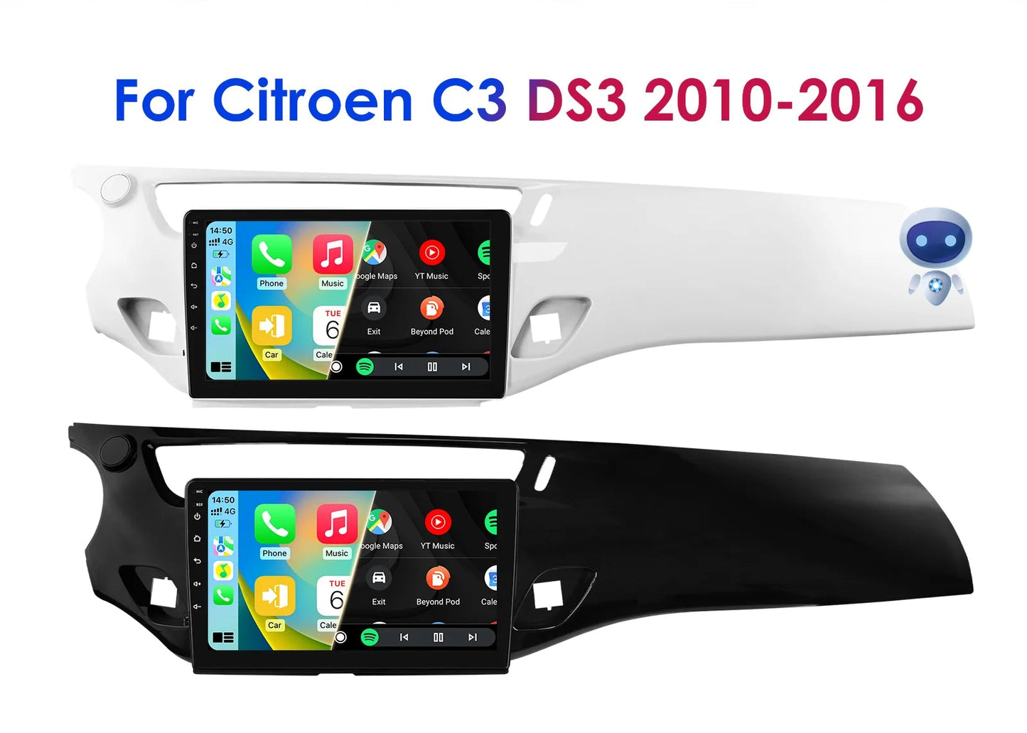 Hizpo 2 Din autoradio pour citroën C3 DS3 2010-2016 lecteur multimédia Audio CarPlay Android Auto GPS BT WIFI FM RDS Autoradio AI MyCarPlay