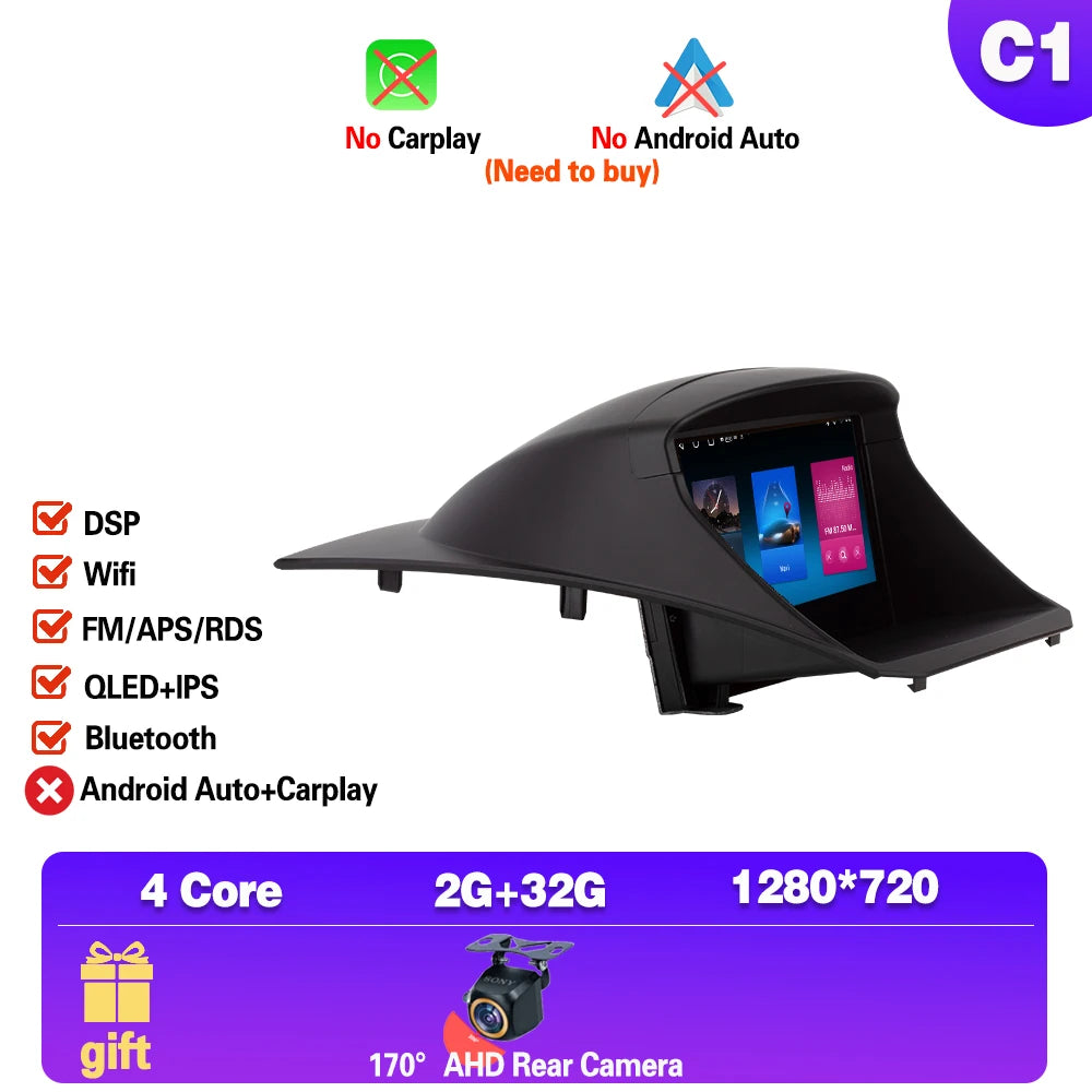 Android 14 pour Ford Fiesta 2009 - 2017 autoradio multimédia lecteur vidéo Navigation GPS sans fil Carplay WIFI 4G NO 2din dsp bt MyCarPlay