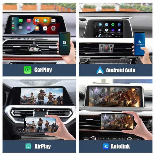 Wireless CarPlay for BMW NBT System 1 2 3 4 5 6 7 Series X1 X3 X4 X5 X6 MINI F56 F15 F16 F25 F26 F48 F01 F10 F22 F20 F30 F32 ，Prend en charge les caméras OEM et après-vente, Airplay et la mise en miroir MyCarPlay
