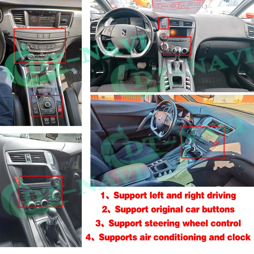 7 ''Android 14 autoradio pour citroën DS 5 DS5 508 2011 2014 2015 - 2018 multimédia autoradio lecteur écran unité principale Carplay 4G MyCarPlay