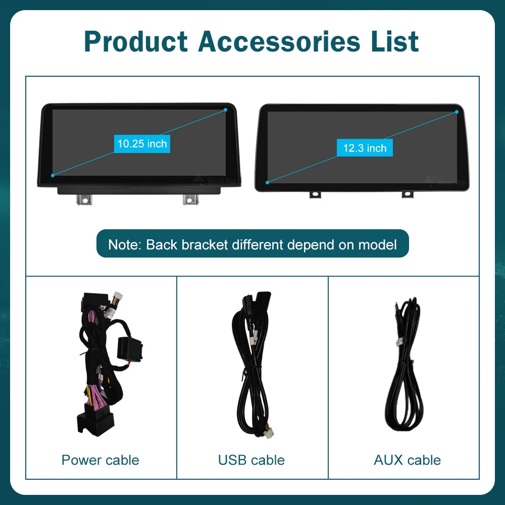 Écran d'affichage multimédia sans fil CarPlay Android Auto, 10.25'12.3', pour BMW série 1 2 3 4 F20 F21 F22 F30 F31 F32 F33 MyCarPlay