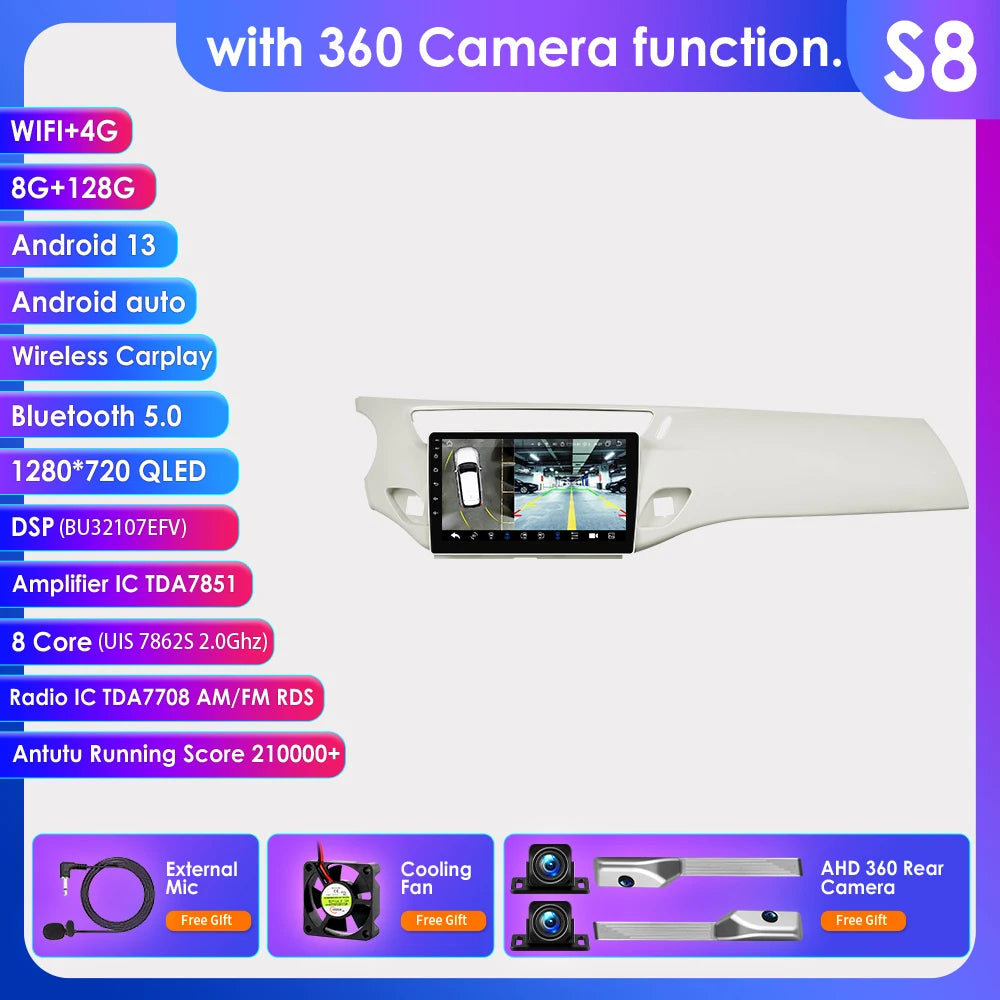 Hizpo 2 Din autoradio pour citroën C3 DS3 2010-2016 lecteur multimédia Audio CarPlay Android Auto GPS BT WIFI FM RDS Autoradio AI MyCarPlay